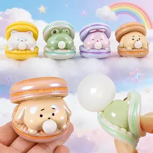 Creative Cute Animal Spit Bubble Burger Stress Relief Pinch Children's Toy Anti-stress Relief Squishy Toy Funny Vent Squeeze Toy Ball Sugar