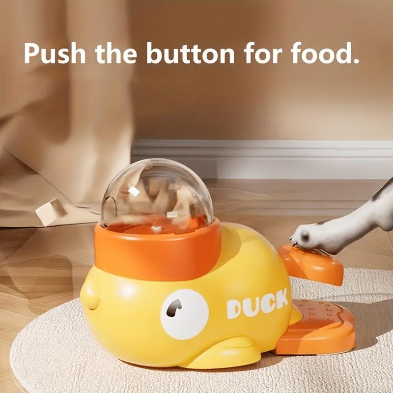 Duck Pet Intelligence Toy, Interactive Cat Feeding Toy, Durable Easy Clean, Transparent Lid Design, Indoor Outdoor Game & Training Tool