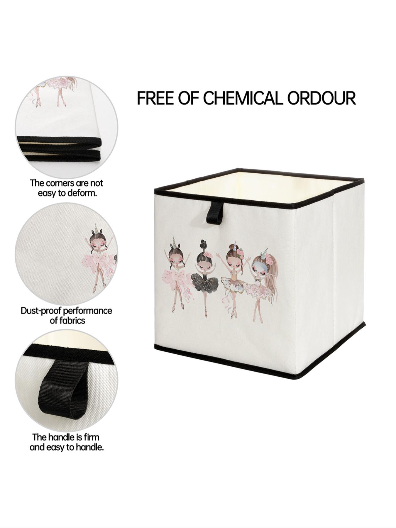 Dancing Girls Print Open Storage Box, Stackable Drawer Organizer, Durable Multi-Functional Design for Home Dorm Room Organization
