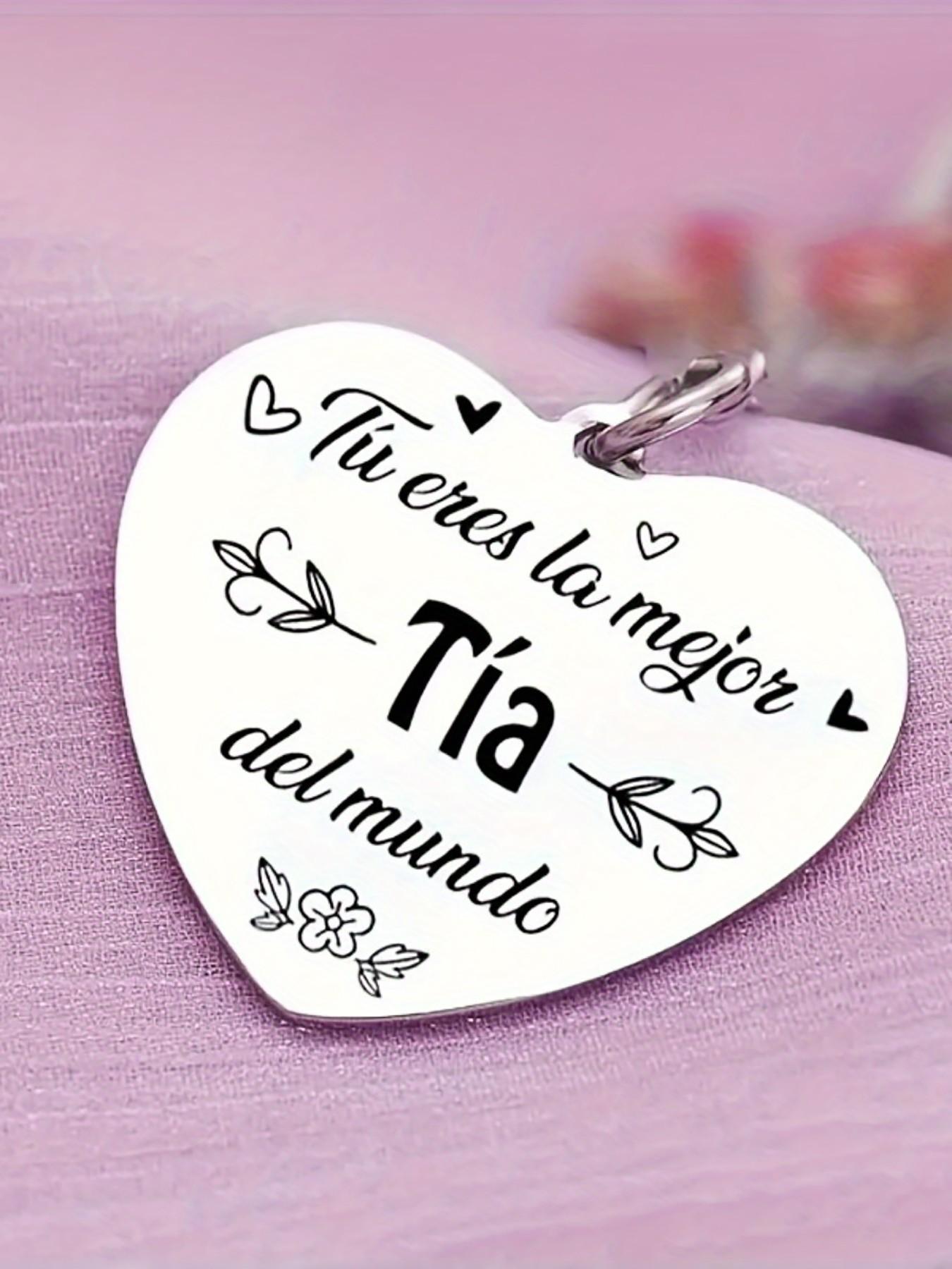 Simple Stainless Steel Keychain, Heart Letter Pendant, Silver Color Key Ring, Ideal Gift for Bags, Backpacks, Unisex Accessory