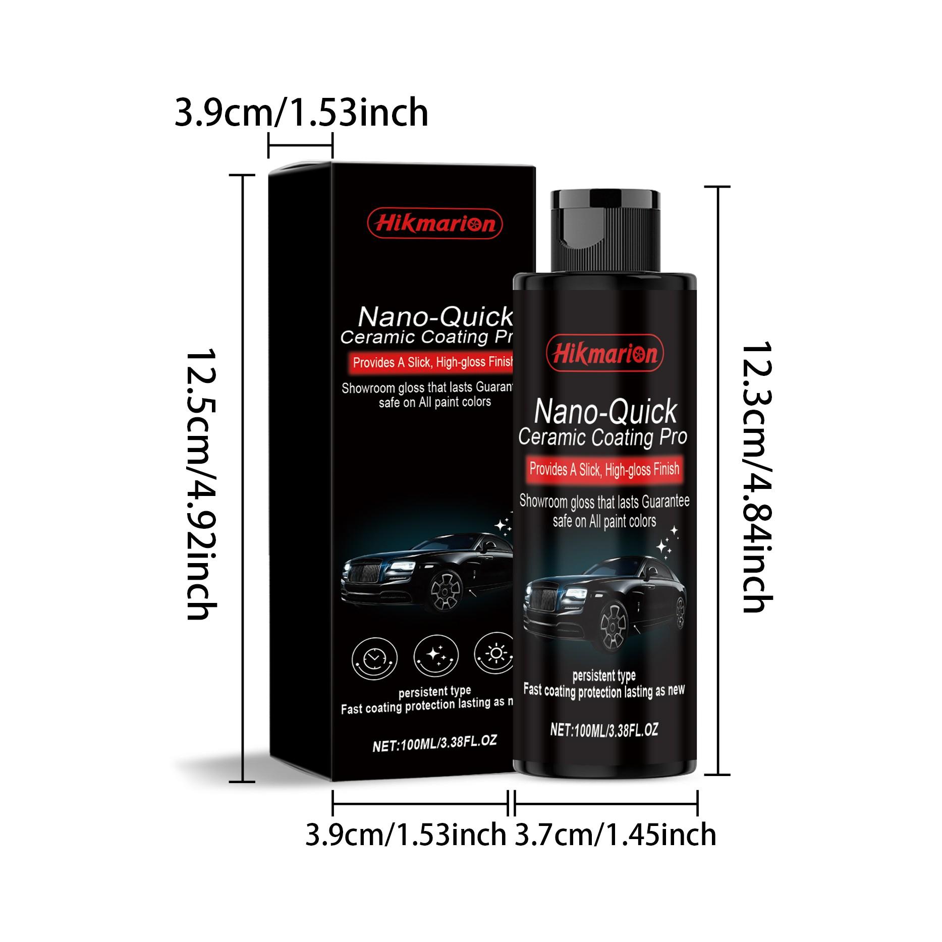 Hikmarion Nano Ceramic Coating Agent, Car Surface Coating Polishing Renewal Brightening Daily Cleaning Maintenance, Auto Care Essentials