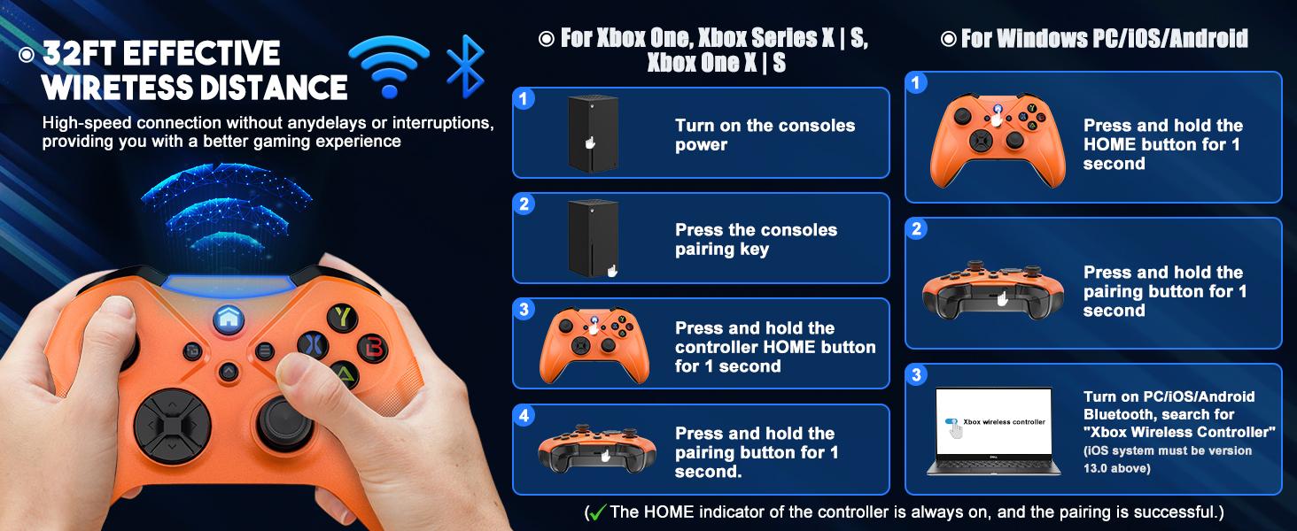 Xbox One S Wireless Controller Pro, Multi-Platform Gamepad for Xbox One/PC/Android/iOS with Turbo, Macro & Dual Vibration, Bluetooth/USB-C/WiFi Connectivity,TikTokShopStockUp Xbox One S Wireless Controller Pro, Multi-Platform Gamepad for Xbox One/PC/Android/iOS with Turbo, Macro & Dual Vibration, Bluetooth/USB-C/WiFi Connectivity,TikTokShopStockUp