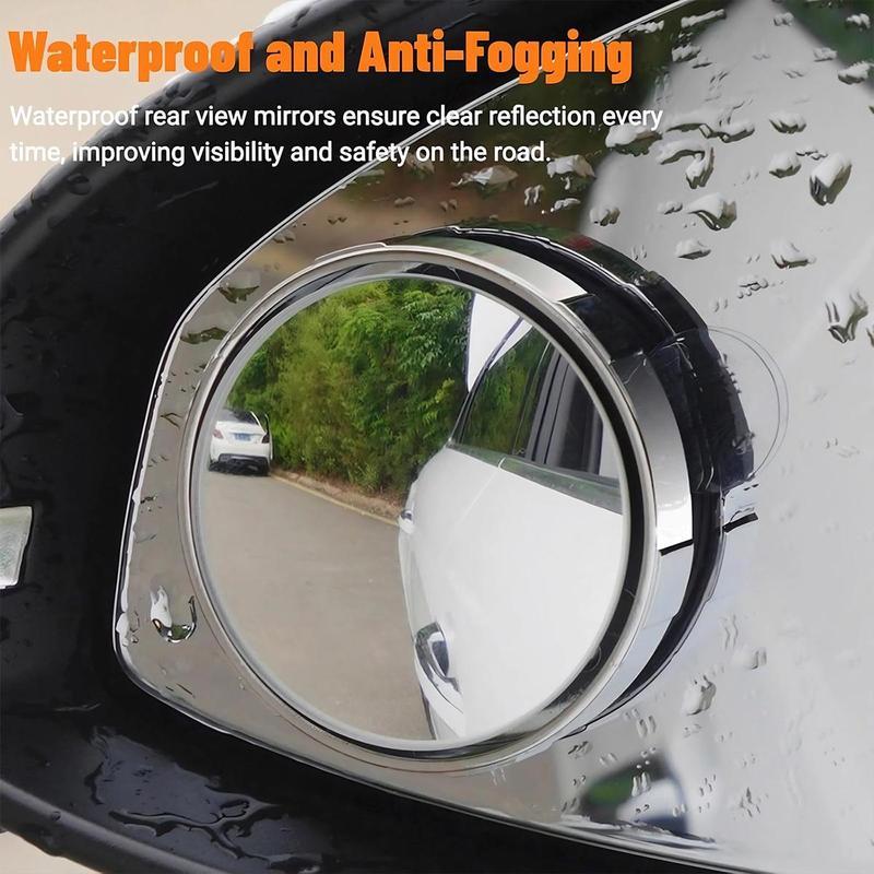 2Counts Car mirror accessory,Safety driving mirror,Car Blind Spot Mirror, Wide Angle Mirror for Car Rearview Mirror,360-Degree Reversing Mirror,Vacuum Suction Cup,Small Round MirrorBlind Spot Auxiliary Mirror,Ultra-Clear Mirror.
