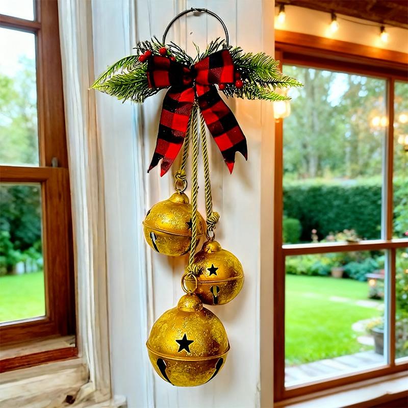 Christmas Decoration Set, Three-Bell Hanging Ornament, Festive Tree Door Decor, Holiday Home Gift, Perfect Seasonal Addition