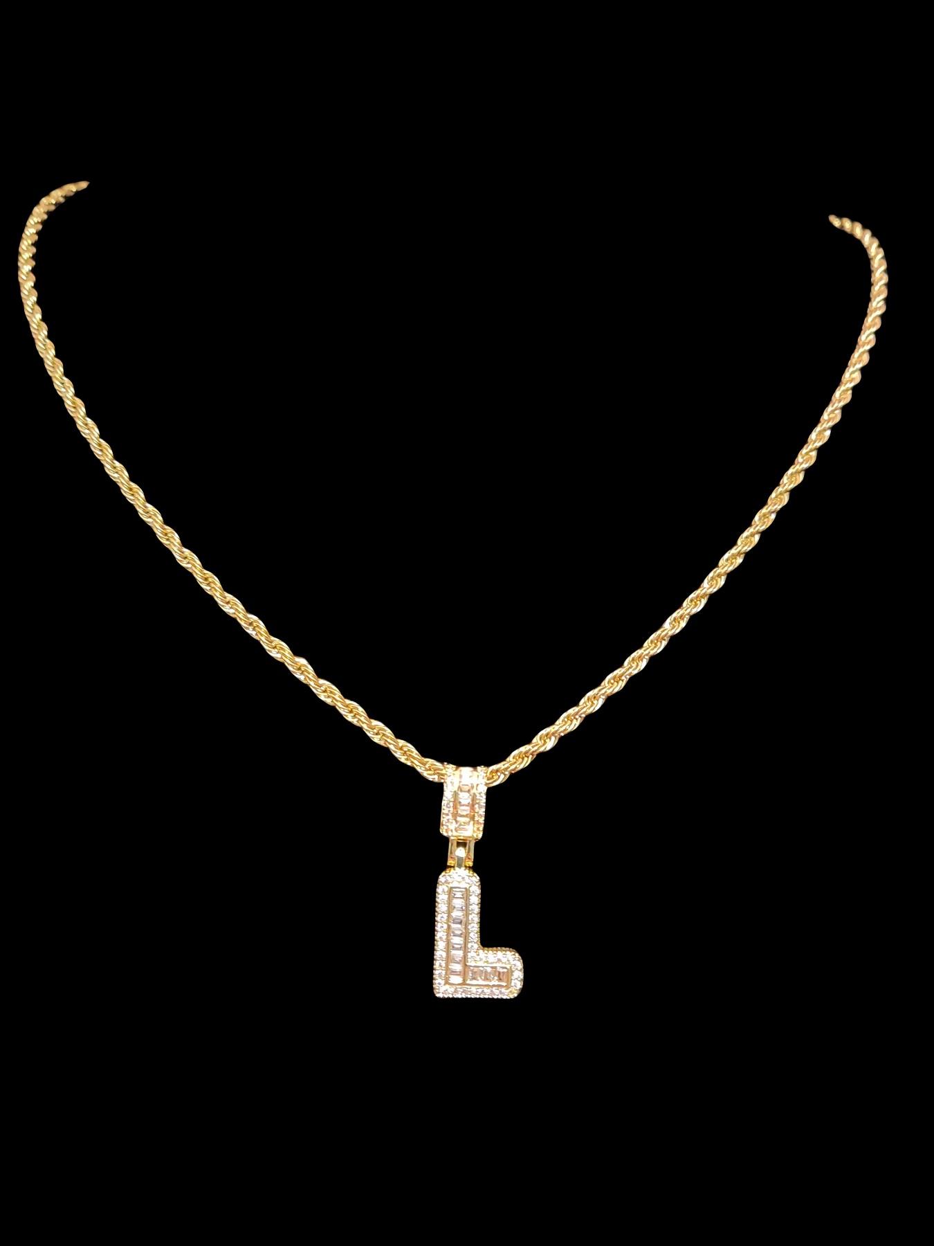 Artificial Zircon Letter Pendant Necklace, Trendy Fashion Initials Jewelry for Parties and Daily Wear, Versatile & Exquisite Jewelry for Birthday Gift, Fashionable Jewelry