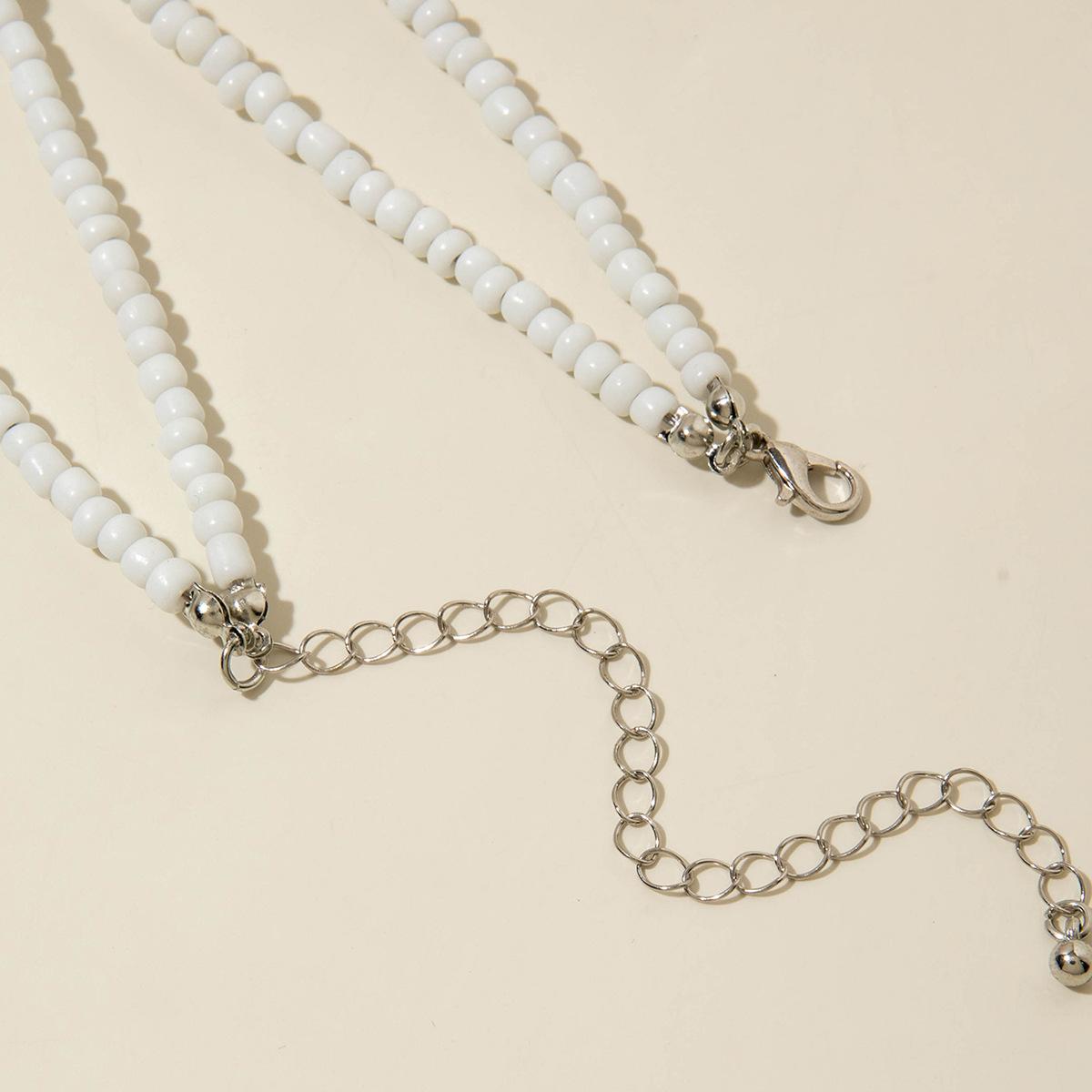 Boho Vacation Style Beaded Turquoise Jewelry Set, Metal Heart Jewelry, Elegant Accessories for Women, Perfect Gift Idea