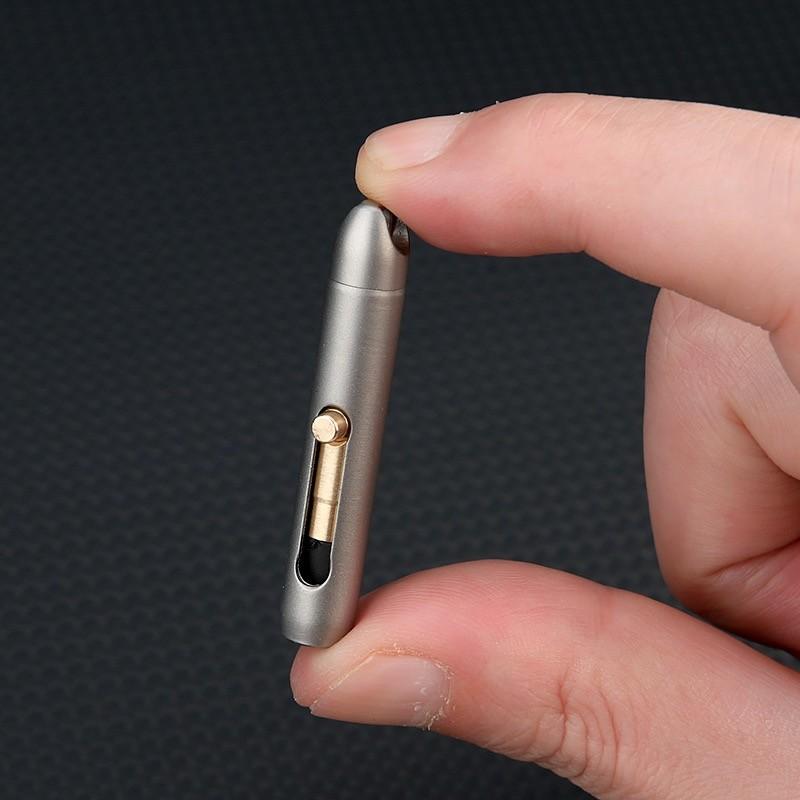 Titanium Alloy Mini Pencil Erasable Replaceable Tip Keychain Pendant Portable Pocket Pen Emergency Writing Tool