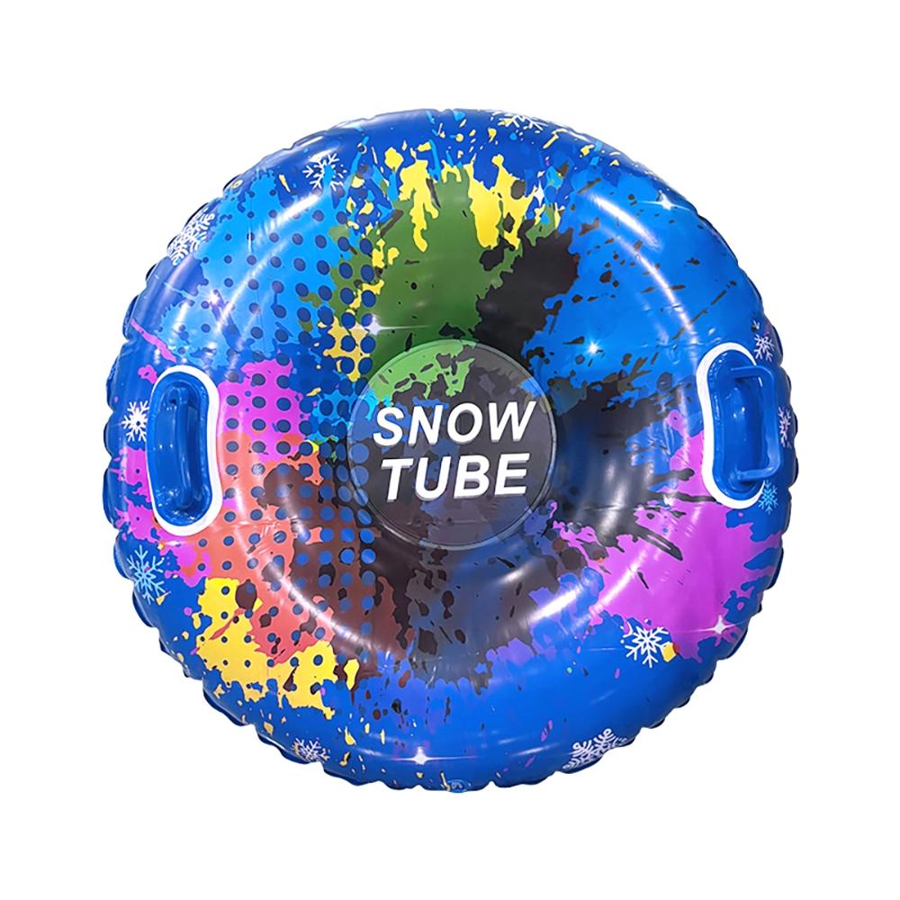 Snow Tube Set for Kids and Adults, Durable Inflatable Snow Sled with Hard Bottom and Handle, Perfect Winter Family Toy Gift
