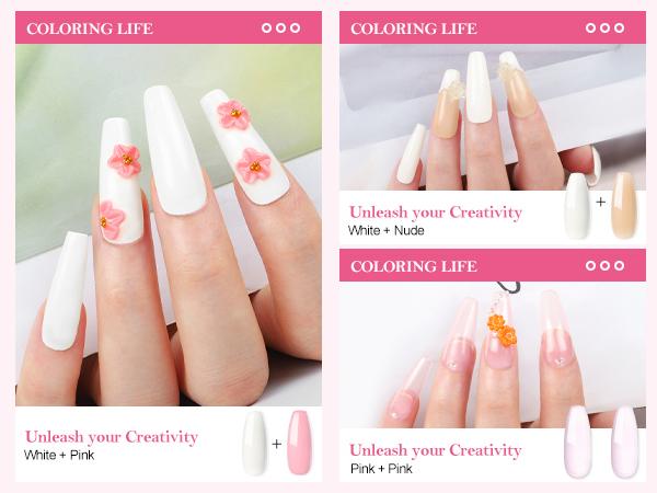 COSCELIA Acrylic Nail Kit for Beginners | Nude Acrylic Powder, UV Gel Polish & Glitter Decorations | Complete Gift for Women COSCELIA Acrylic Nail Kit for Beginners | Nude Acrylic Powder, UV Gel Polish & Glitter Decorations | Complete Gift for Women