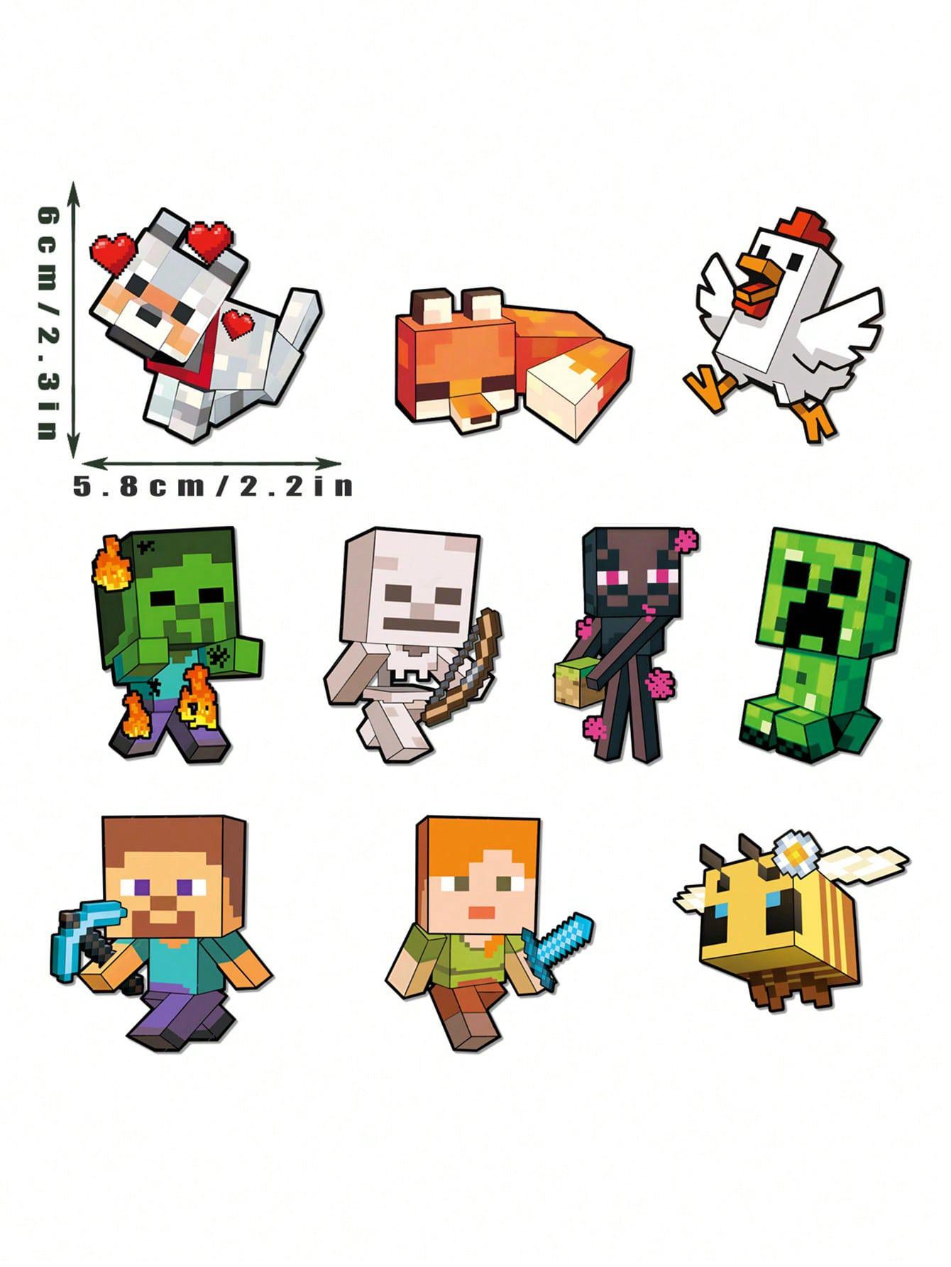 18pcs 26pcs Theme Pixel World Decoration Set, Includes Pull Flags, Plaques, Birthday Party Supplies, Perfect for Christmas Halloween Birthdays