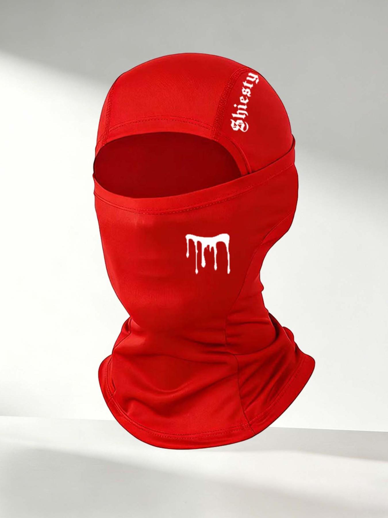Balaclava Hat with 'shiesty' Print, Breathable Ice Silk Full Face Mask, Ideal for Skiing, Festivals, Motorcycle Riding, Outdoor Sports