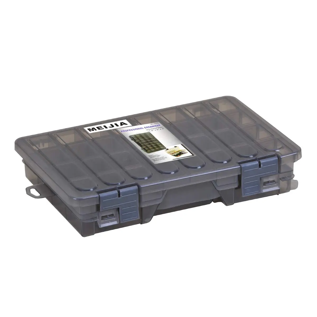 Outdoor Fishing Tackle Boxes, Plastic Box, Plastic Storage Organizer Box with Removable Dividers - Fishing Tackle Storage,Brown