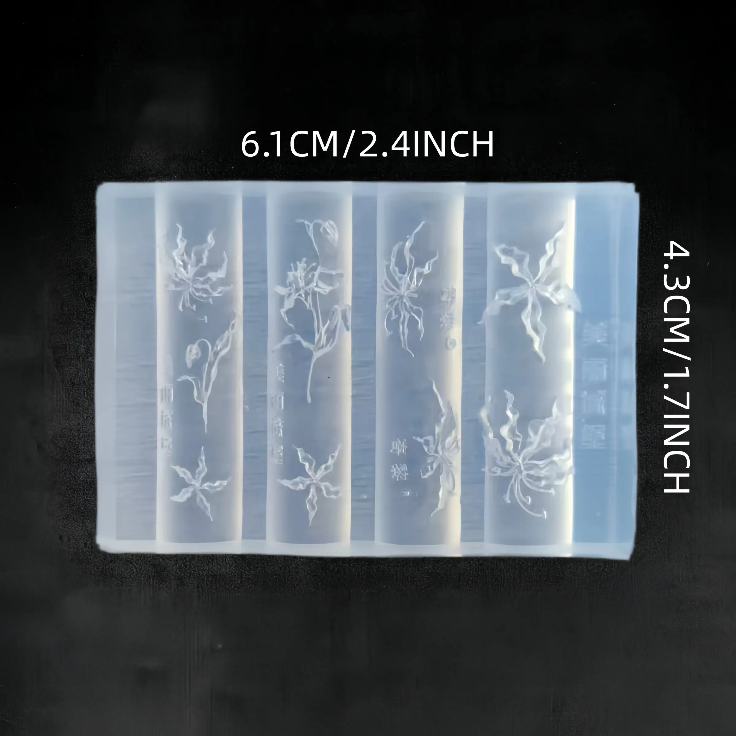 Single Pack Calla Lily Ice Flower Nail Art Mold, Blue Lily 3D Nail Mold, High Transparency Silicone Nail Mold, Beauty Tool, Diy Nails Art, Nail Art Supplies