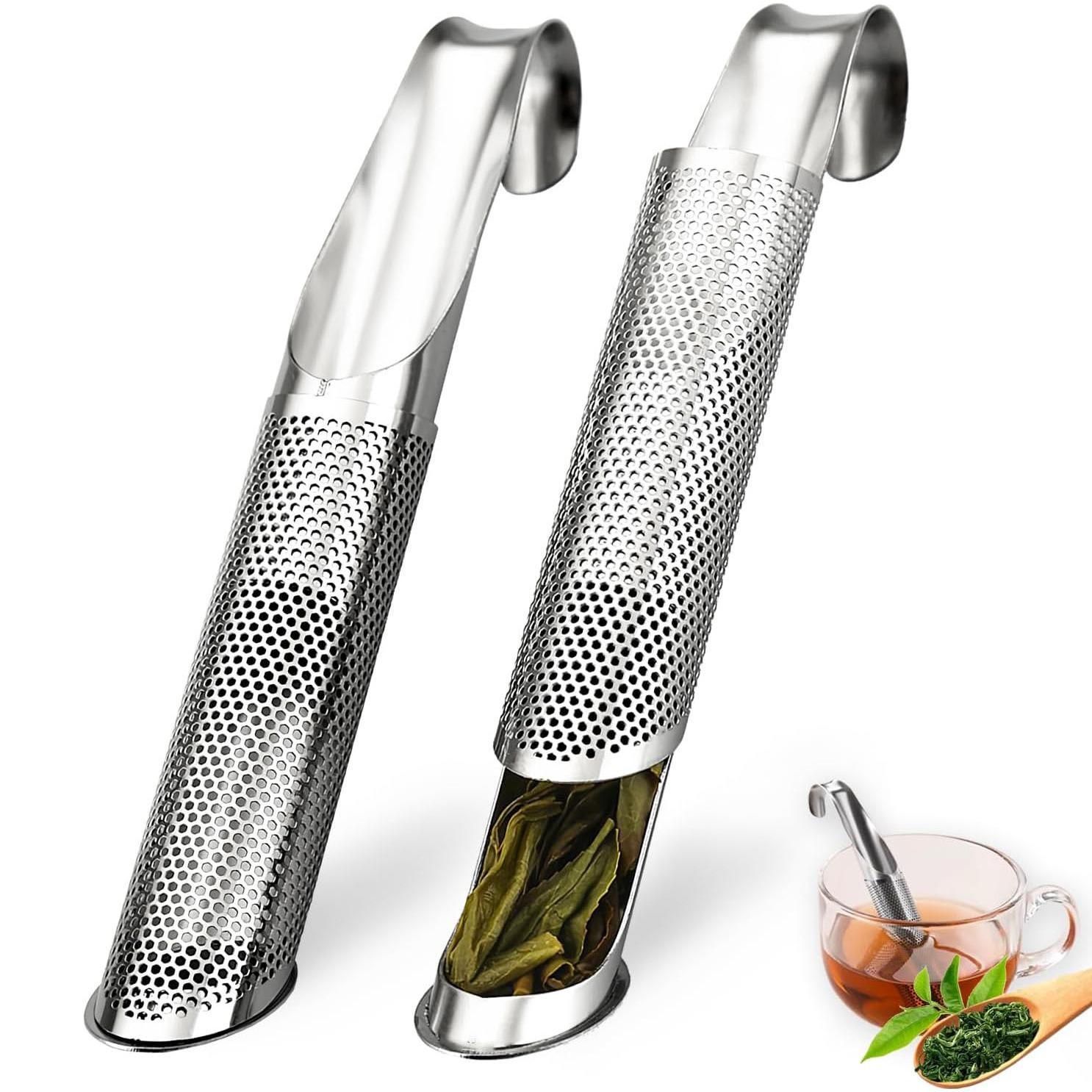 2 Pcs  Tea Infusers, Stainless Steel Tea Strainers with Hook Handles, Mesh Tea Filters Suitable for Steeping Loose Leaf Tea, Coffee, and Spice Teas,Perfect for Use at Home, In the Office, or While traveling,Tea Making Tool, Drinking Utensils Accessories.