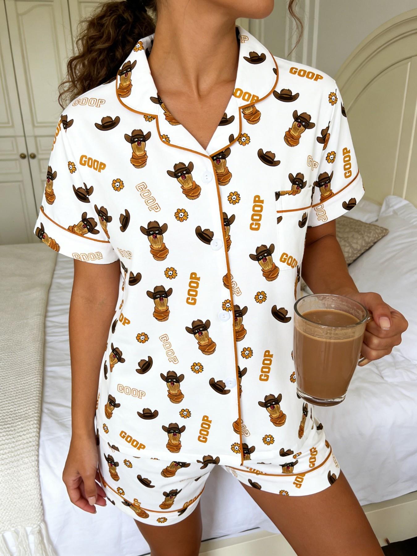 burnt peanut Peanut Pajama Set | Cozy Warm Toffee Button Down PJs | Soft 2-Piece Aesthetic Sleepwear for Women | Earth Tone Loungewear，Chic 2-Piece Sleepwear for Coffee Mornings | Soft Button Up PJ Set | Perfect Fall Gift for Her