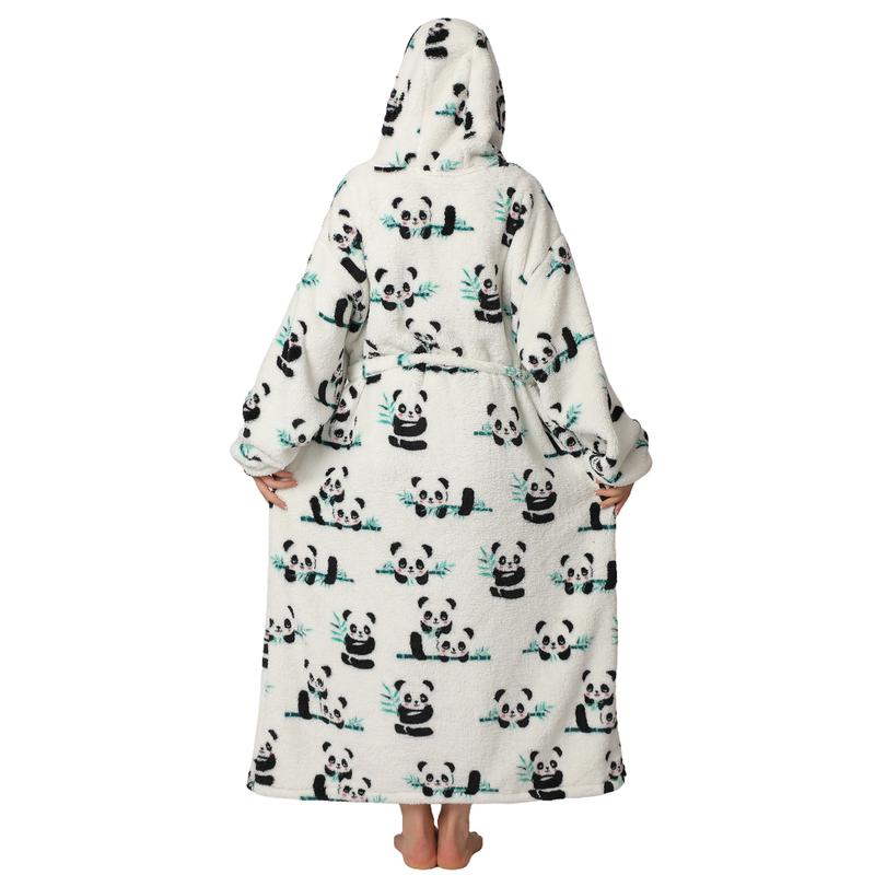 Msrlassn Valentine's Day Gifts Oversized Wearable Blanket Hoodie for Mom Girlfriend Women Men, 1Pcs Plus Size Pajamas Loungewear Nightwear Oversized Wearable Hoodie Sweatshirt Pullover Blanket Warm Hoodie with Pocket