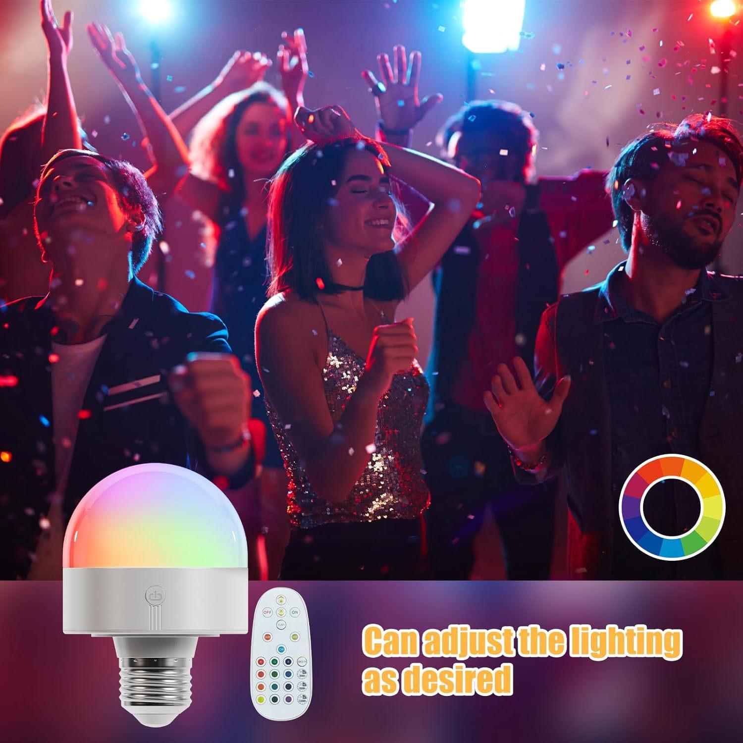 Round Charging RGB Bulb, Three-Tone Lighting, Remote Control, Magnetic Installation, Wireless Portable, Emergency Lighting Atmosphere Lamp Round Charging RGB Bulb, Three-Tone Lighting, Remote Control, Magnetic Installation, Wireless Portable, Emergency Lighting Atmosphere Lamp