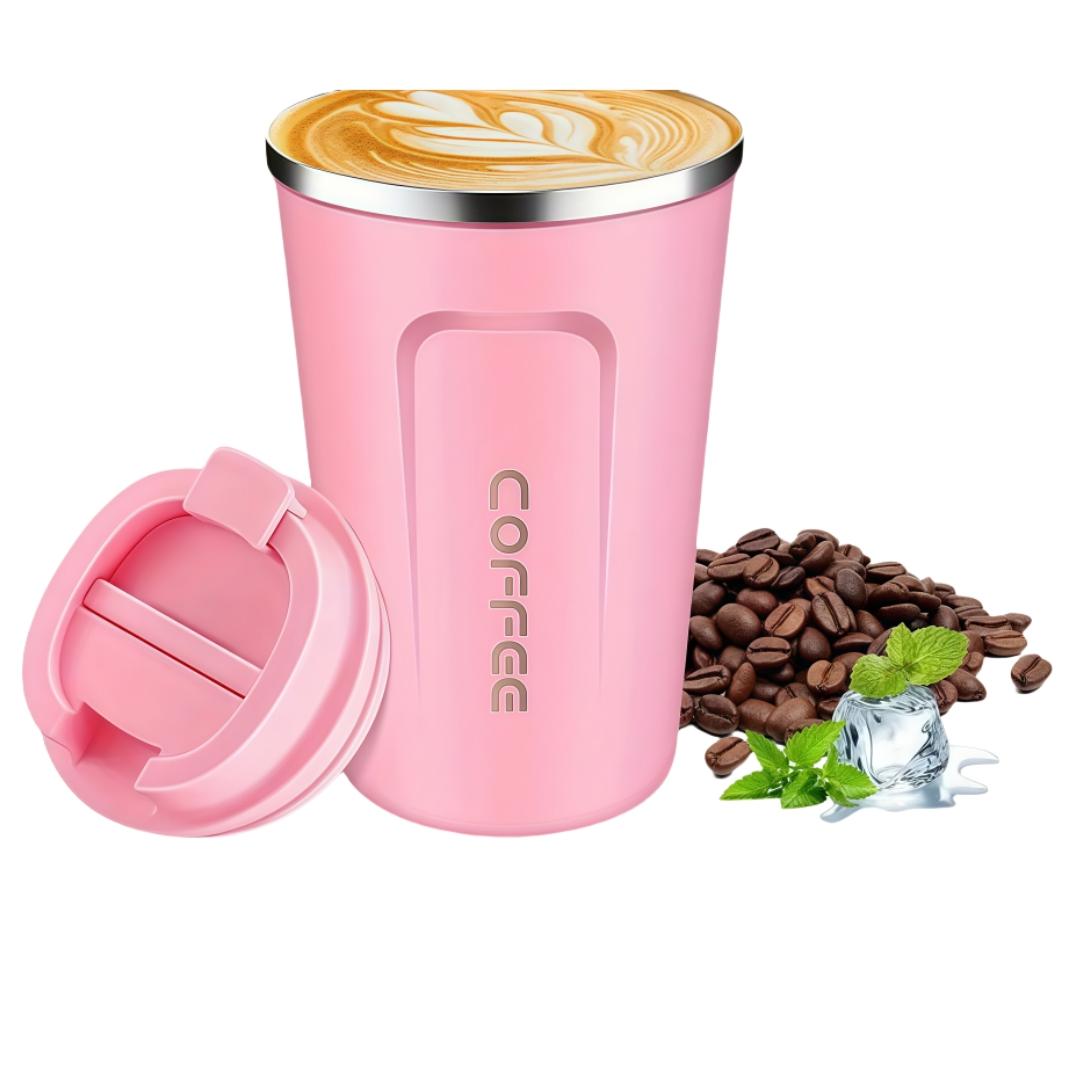 Creative Travel Mug 380ML & 510ML Stainless Steel Vacuum Insulated Reusable Coffee Cup for Car & Outdoor Use