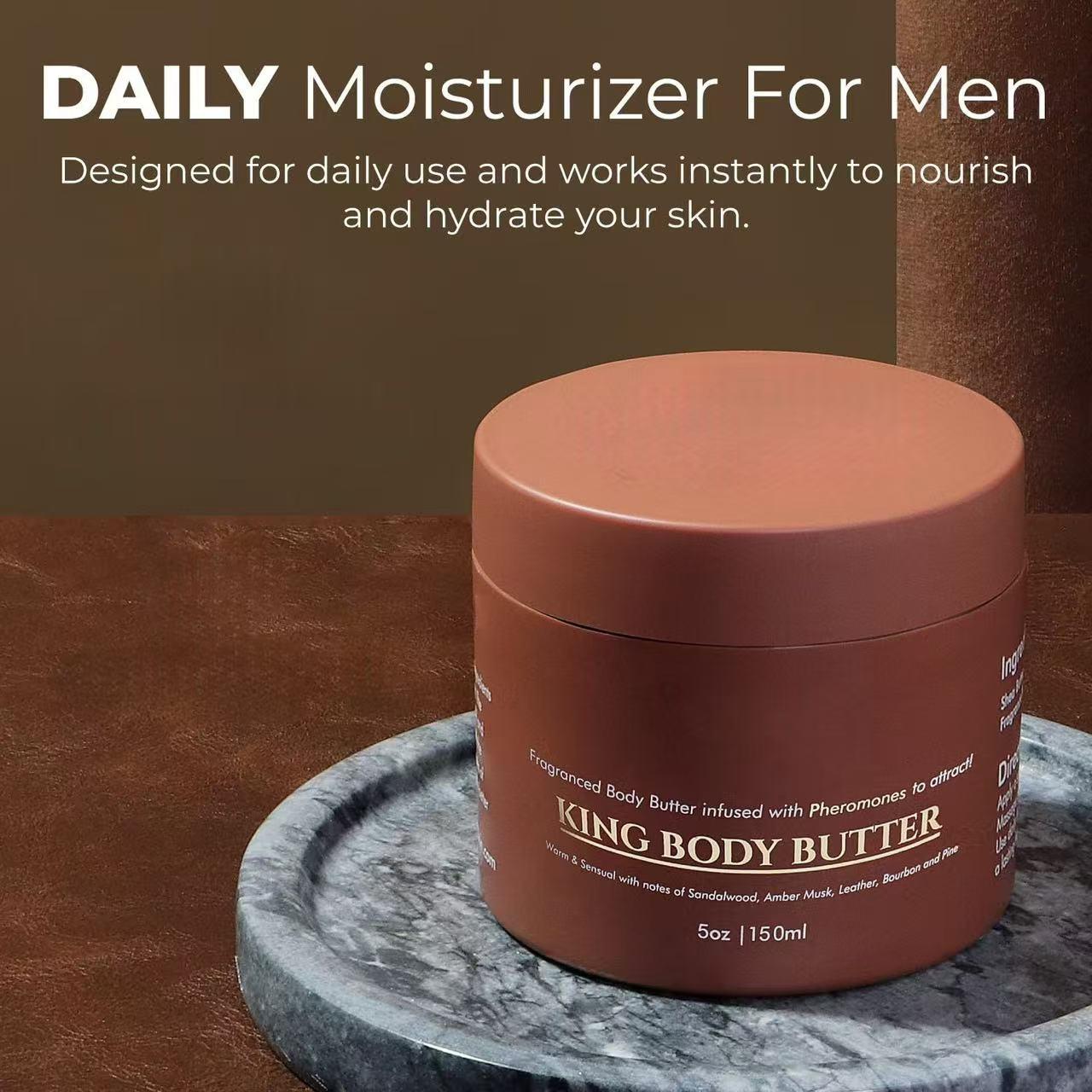 King Cologne Body Butter Deep Hydration & 24H Moisture | Luxury Skincare Must-Have for Glowing, Soft Skin | Perfect for Your Body Care & Self-Care Routine