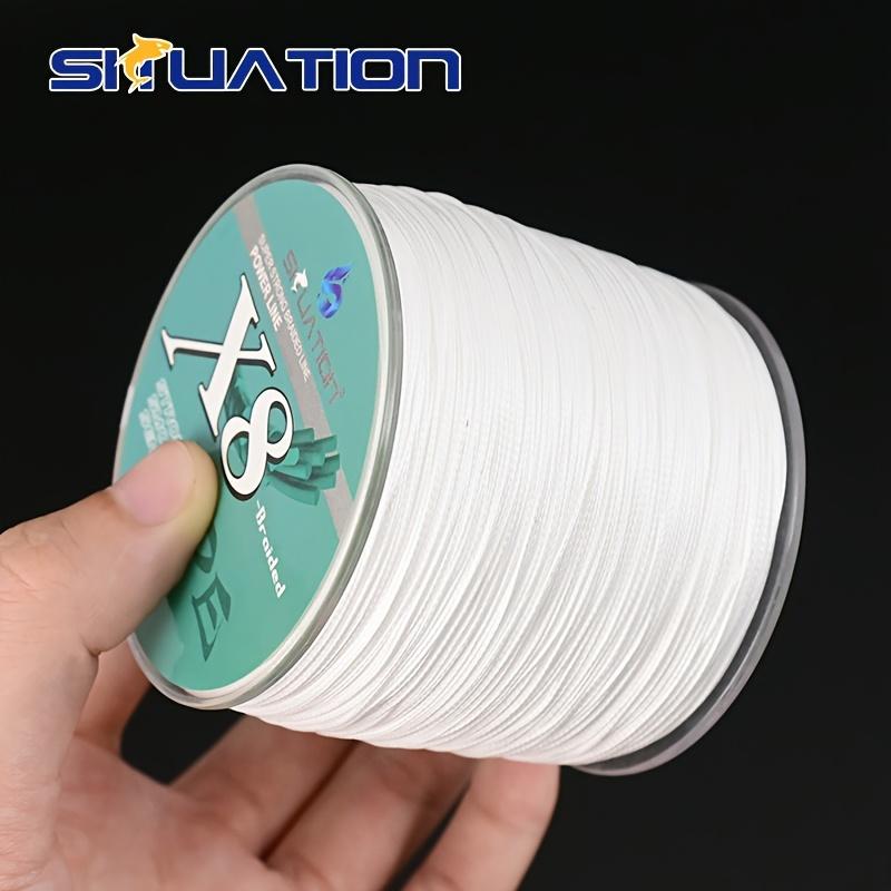 SIIUATION 300M-328YDS super strong fishing line, 8 strands of multi thread PE wear-resistant braided wire, 12 25 40 60 80 100 pound smooth long throw