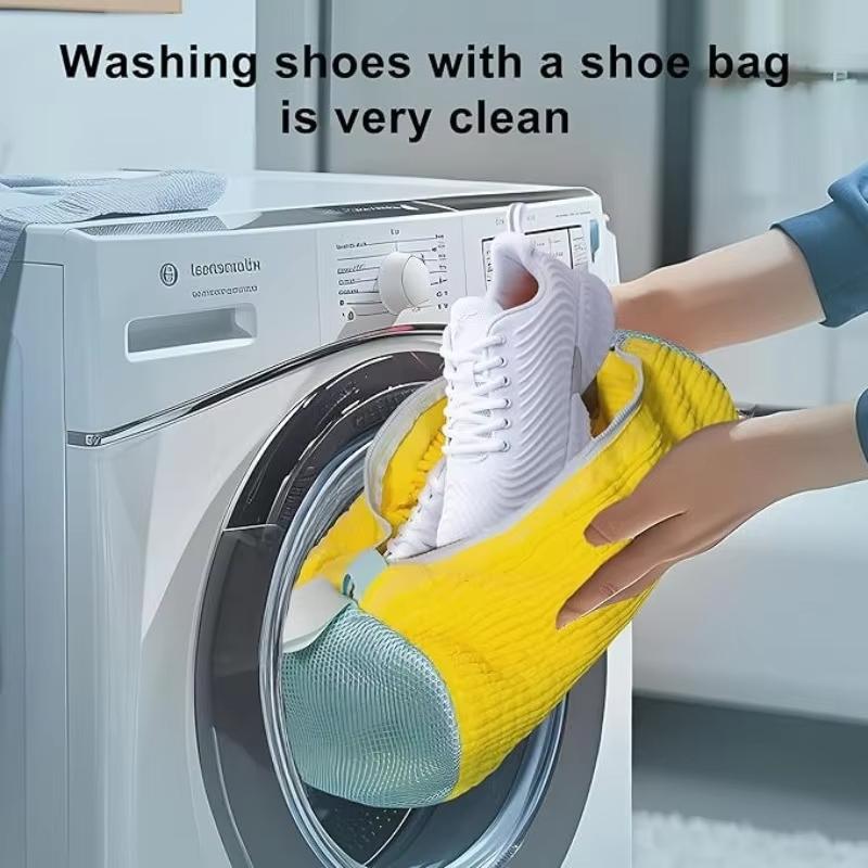 Durable Reusable Shoe Bag, Fits All Shoes, 360° Cleaning, Home Washing Machine Protection, Prevents Deformation, Travel Laundry, Wash Bags
