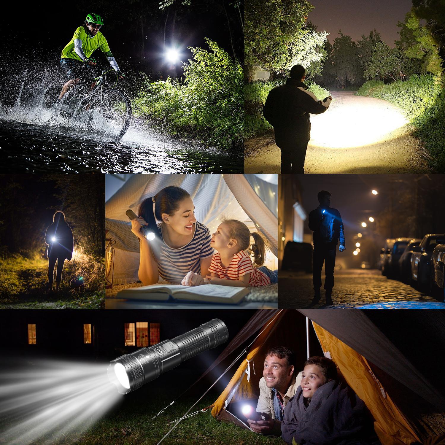 High Lumen LED Rechargeable Tactical Flashlight,with Battery Level Indicator & USB-C Port,Essential for Camping/Hiking/Emergency/Travel High Lumen LED Rechargeable Tactical Flashlight,with Battery Level Indicator & USB-C Port,Essential for Camping/Hiking/Emergency/Travel
