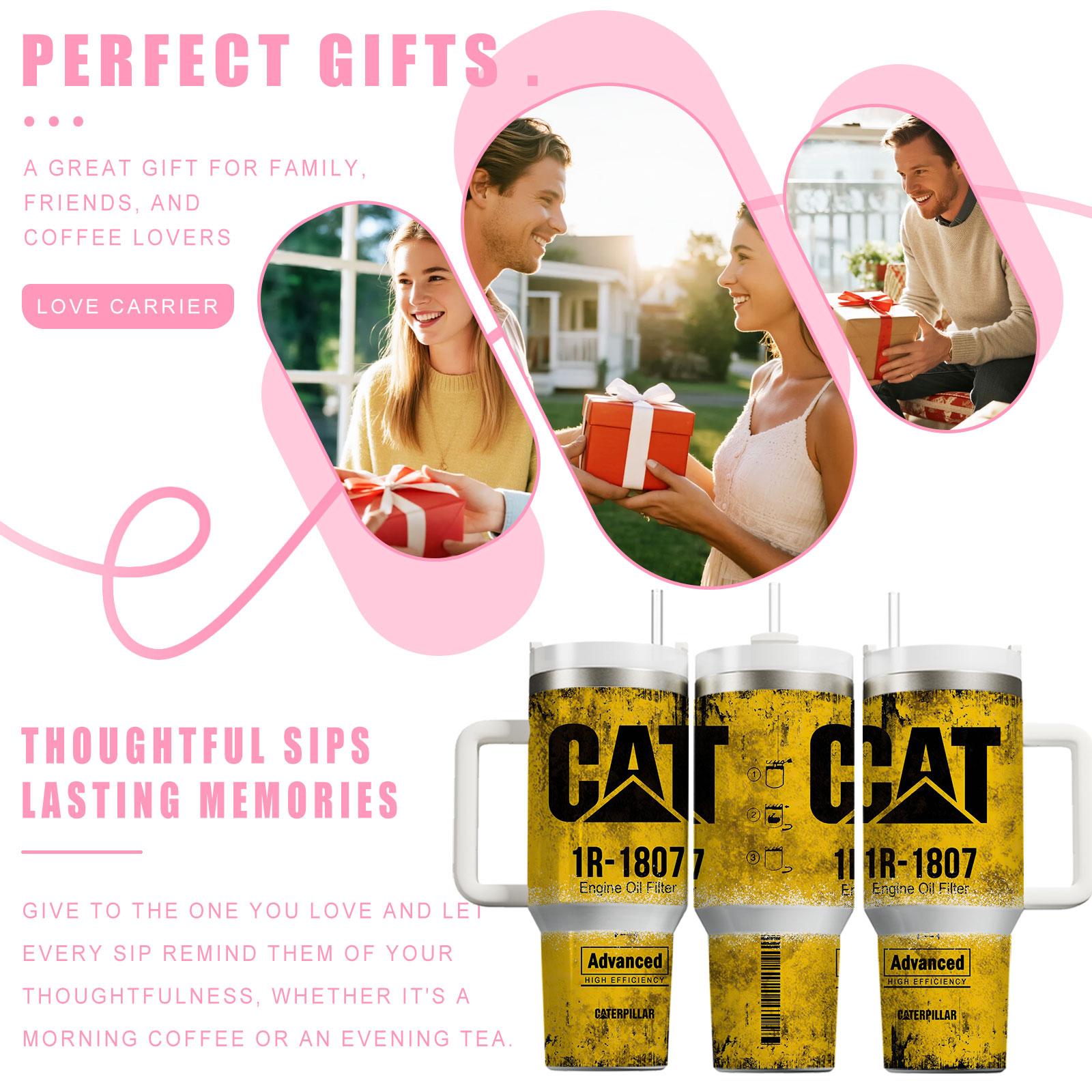 Stainless Steel Vacuum Flask, 1 Count 40oz Including 1 Count Straight Tumbler & 1 Count Lid & 1 Count Straw & 1 Count Straw Brush, Drinking Cup for Hot Cold Drinks, Insulated Travel Drinkware