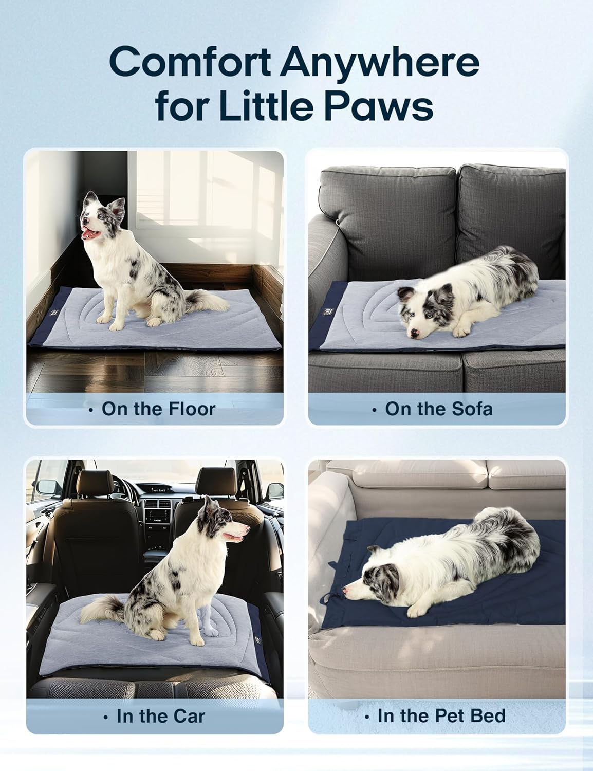 Vagascape cooling pet Mat, Eco-friendly Cooling Pad for Large Dog, Pet Cooling Mats for Dog bed and Cat house, Use in Crate, Tunk, Camping,  Portable, Machine Washable, Durable, Without Gel, Outdoorfun