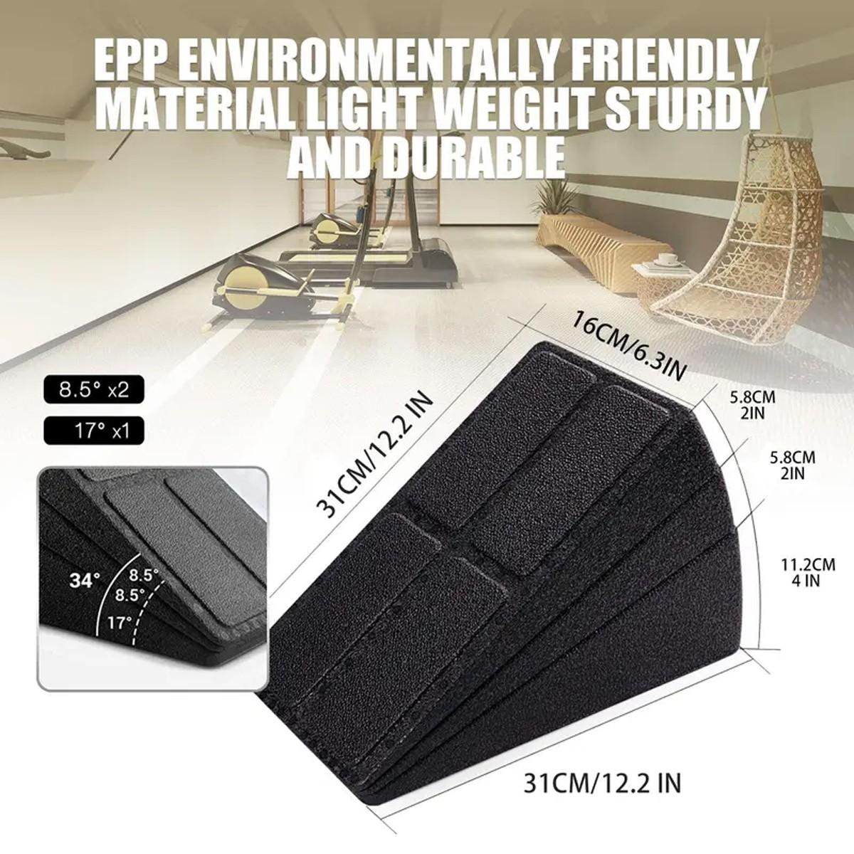 Slant Board Calf Stretcher, 3 Pcs Adjustable Incline Wedge, Squat Ramp for Deadlift, Fitness, Physical Therapy, Ankle Mobility