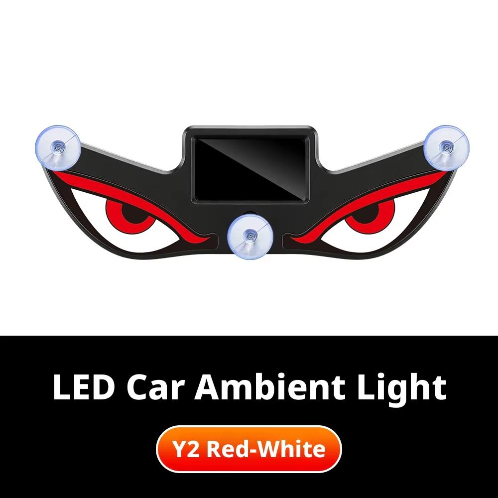 Car-mounted solar monster eye LED warning light triangle window wireless decoration rear window ambient light premium feel Car Interior Accessory