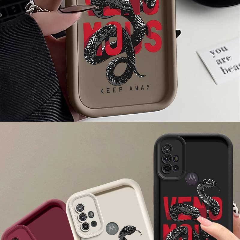 1 Piece Scarlet Python G10 Silicone Shockproof Cover For Moto G10 - Ideal For Entertainment