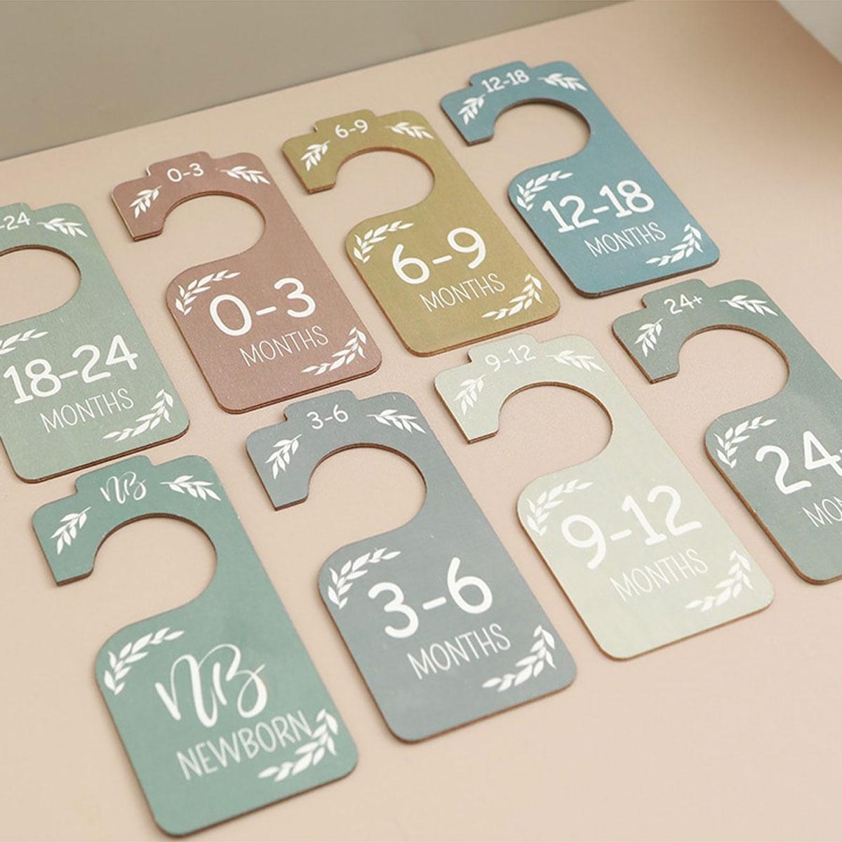 Wooden Baby Closet Dividers, Double Sided Colorful Hanging Organizer, Nursery Decor, Baby Clothes Dividers, Perfect Gift for Holidays