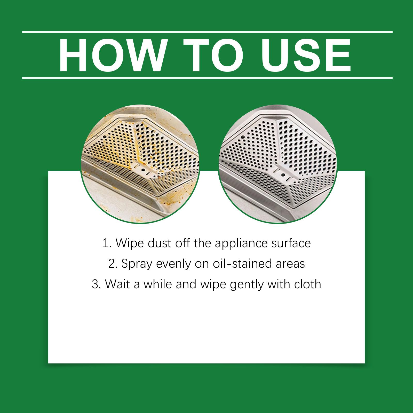 Kitchen Appliance Cleaner, Heavy Oil Remover for Stovetops and Range Hoods, Multi-Purpose Cleaning Agent, Effective Grease Cleanser