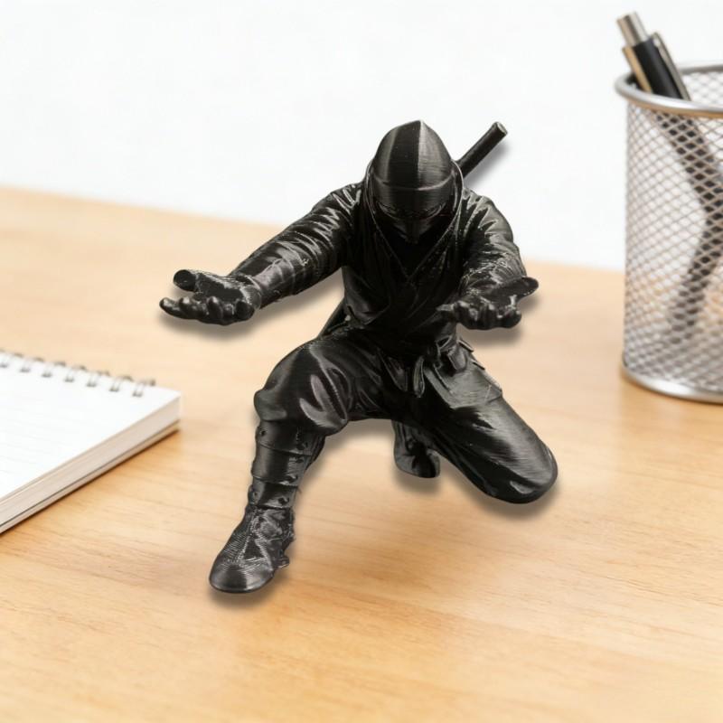 1pc3D Printed Ninja Samurai Pen Holder, Creative Desktop Organizer, Fits Ballpoint Pens & Pencils, Non-Slip Storage, Design, Office Gift