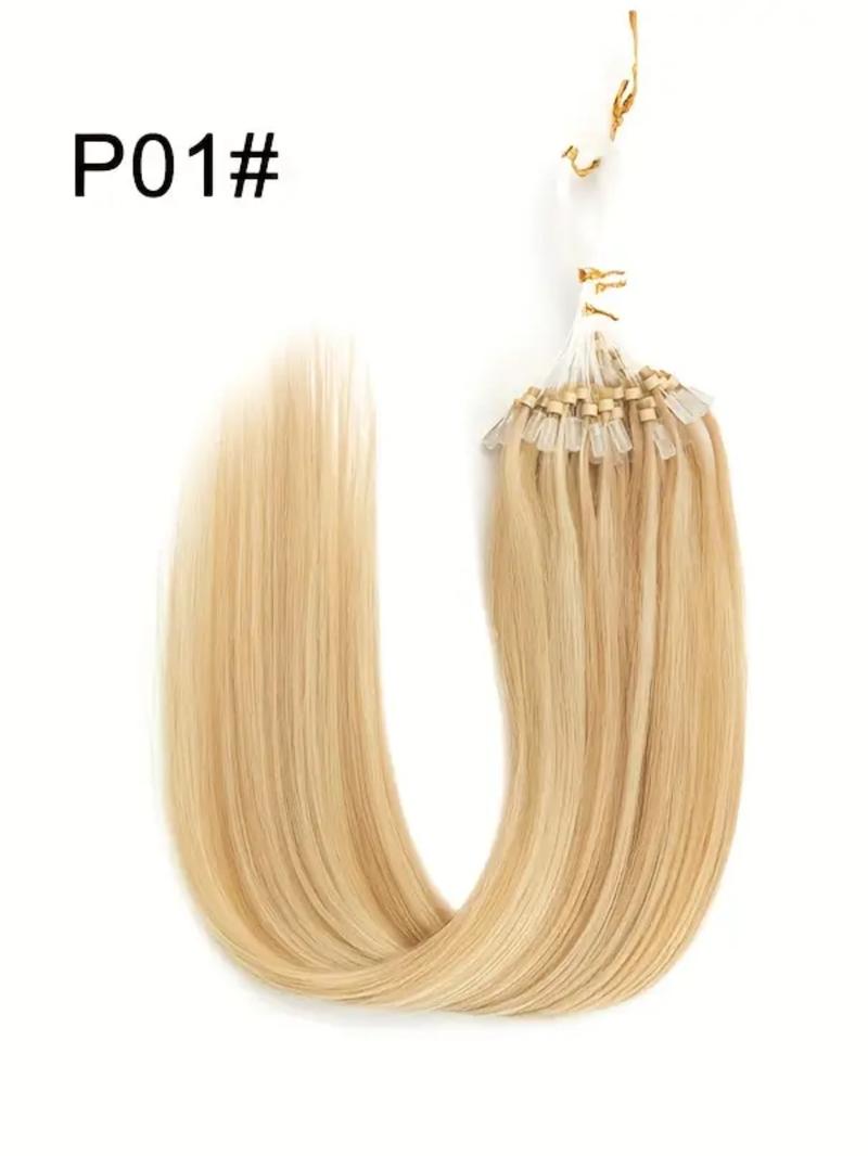 Micro Link Human Hair | Nano Bead Hair Professional Fish Line Hair Extensions, 50pcs Per Pack, 12-22 Inches, 30g Weightless, Multi-Layered Dynamic Effect Micro Link Human Hair | Nano Bead Hair Professional Fish Line Hair Extensions, 50pcs Per Pack, 12-22 Inches, 30g Weightless, Multi-Layered Dynamic Effect