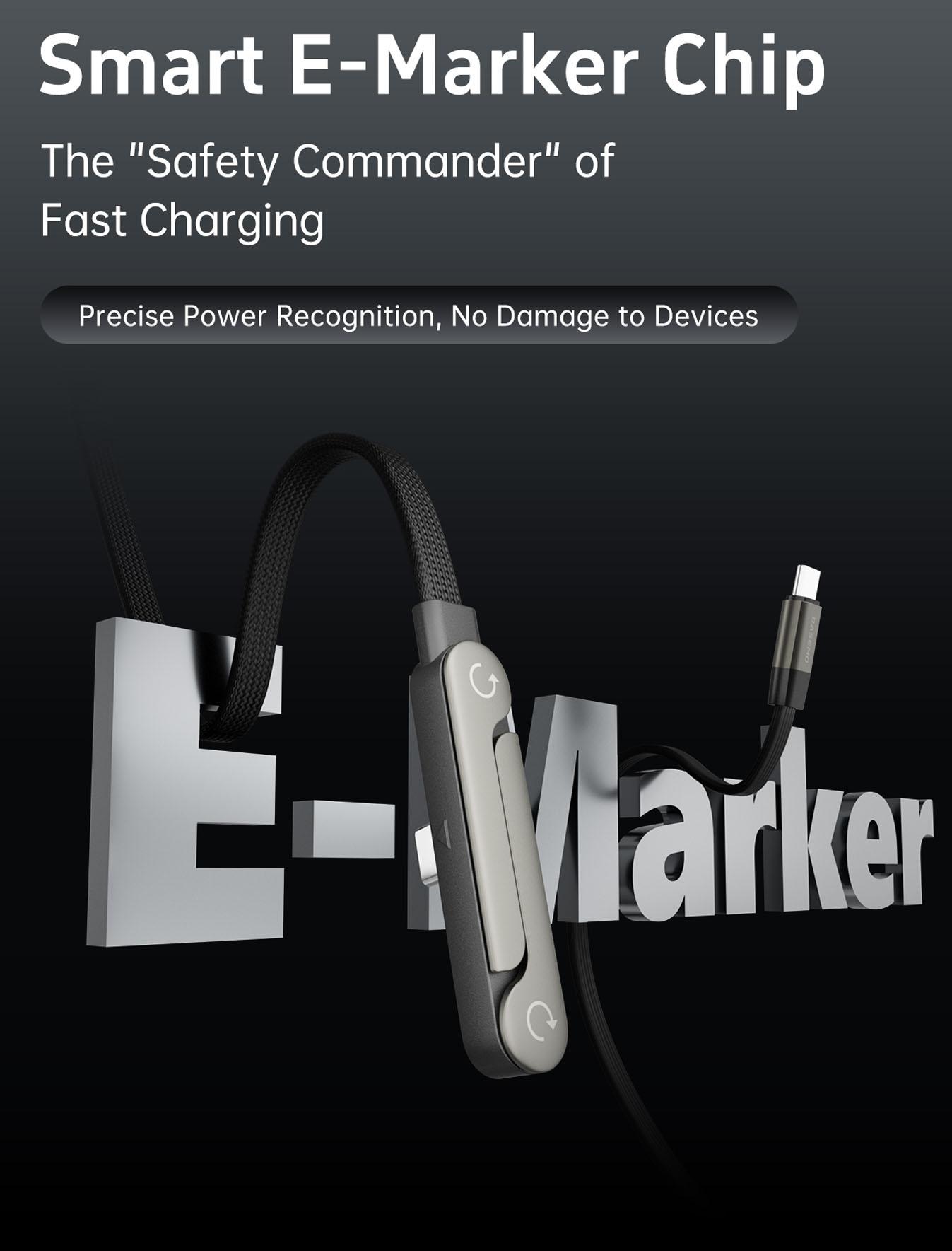 Fully Compatible Full Function Data Line, Adjustable Phone Stand Charging Cable, 240w Flexible Flat Cord for Various Devices