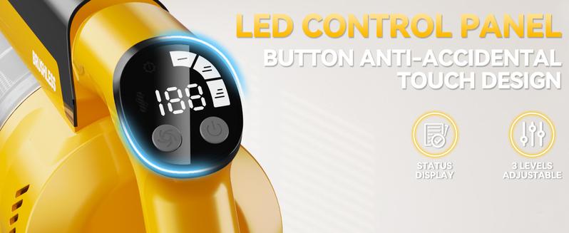 【No Batteries】350W Cordless Vacuum Cleaner for Dewalt 20v Battery/ for Milwaukee M18 Battery/ for Makita 18V Battery, 35kPa Brushless Lightweight Stick Vacuum with 3 Mode Suction,6 in 1 Stick Vacuum Cleaner with HEPA for Floor,Carpet, Car