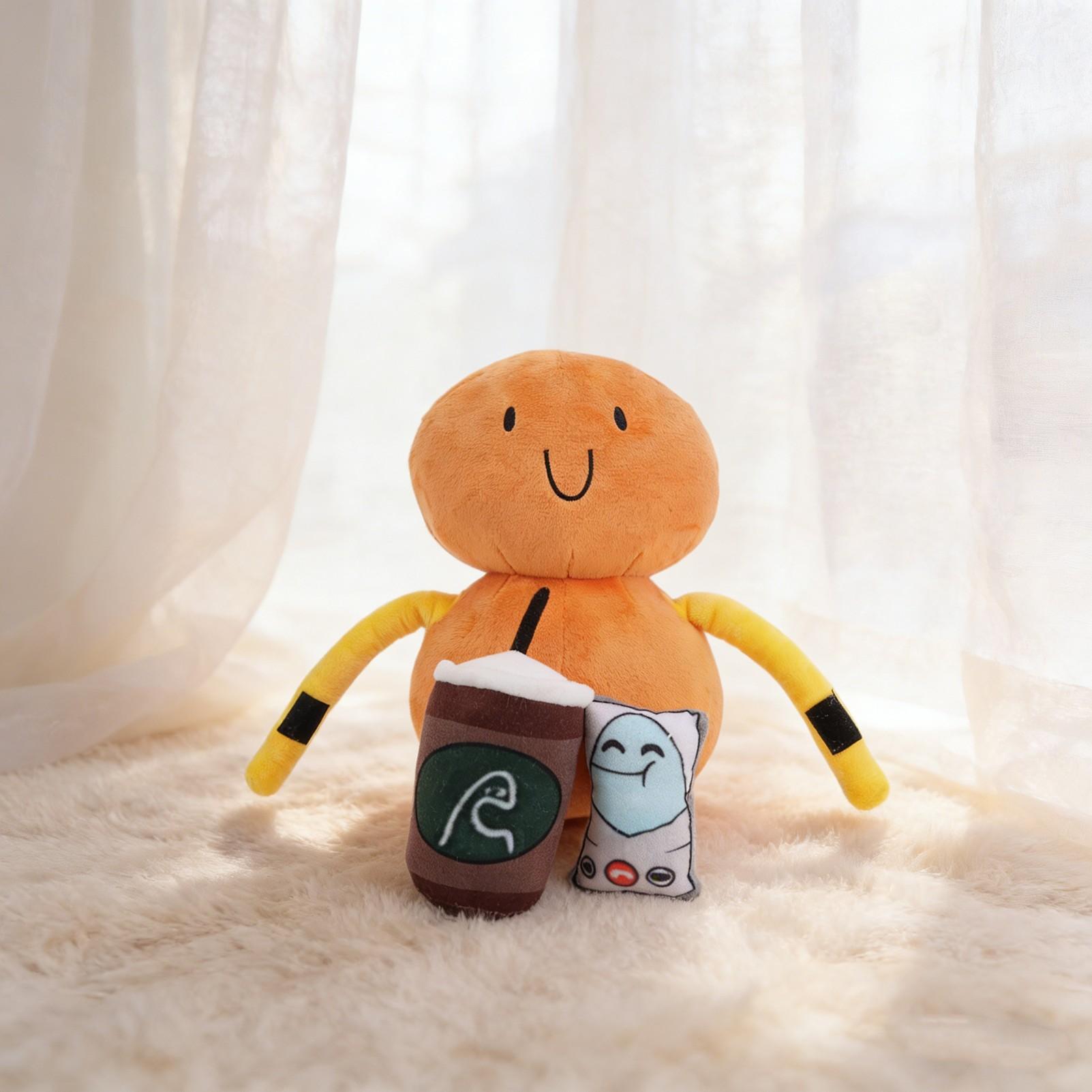 The Land of Boggs Boe Plush Stuffed Animal | Ultra Soft Squishy Plushie Toy | Adorable Boe Character Figure with Detachable Iconic Drink & Phone Props | Cute Collectible Plush for Fans | Great Gift Idea for Kids, Friends and Anime & Cartoon Lovers