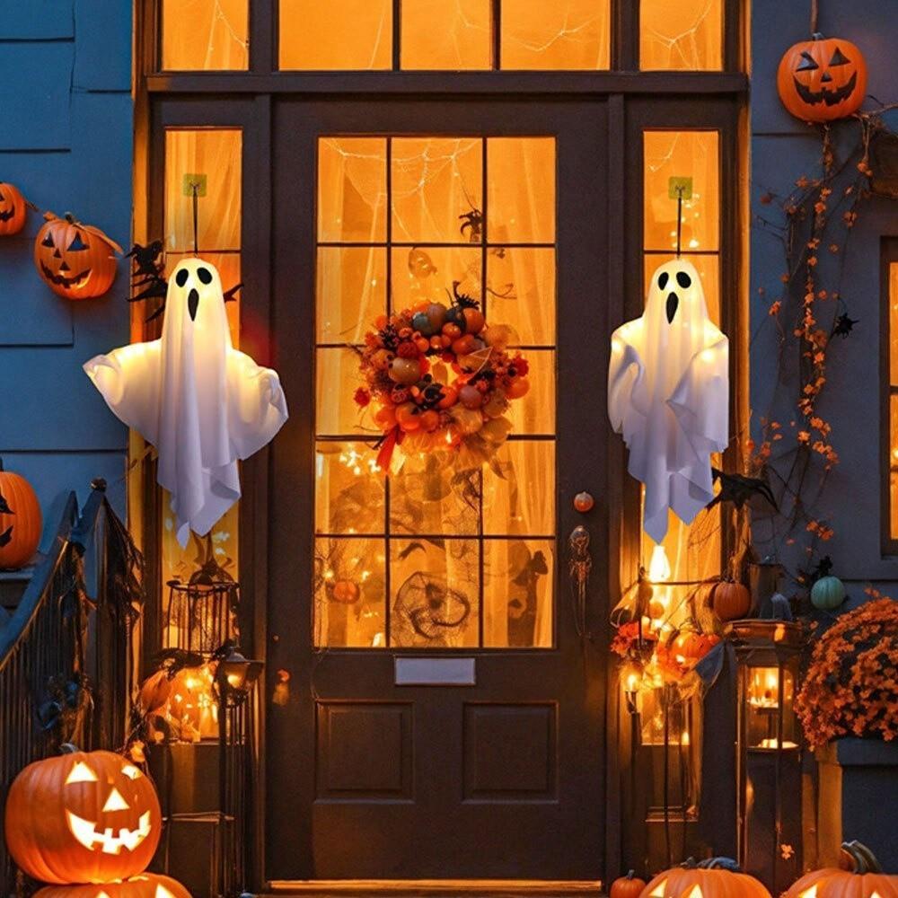 Halloween DIY Glow Decorations, 20-Inch LED Lights with Hanging Rope, Battery-Powered, Indoor Outdoor Use, Easy Installation, Festive Lighting