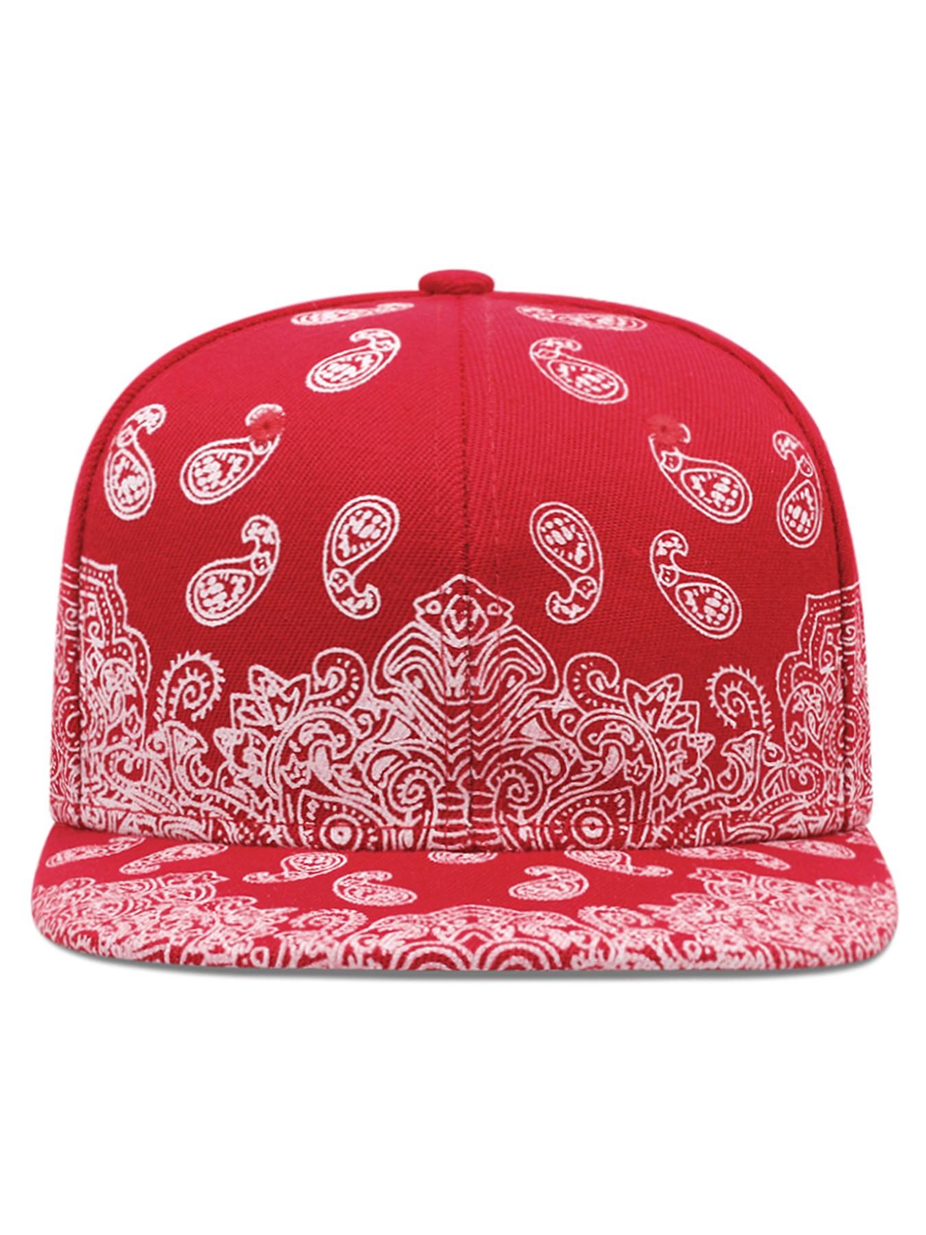 2026 New Fashionable Personalized Baseball Hat Paisley Printed Hip Hop Hat Street Creative Skateboarding Hat Daily Commuting Decorative Hat Outdoor Leisure Sports Sunshade Hat Male Female Same Style Flat Edge Hat
