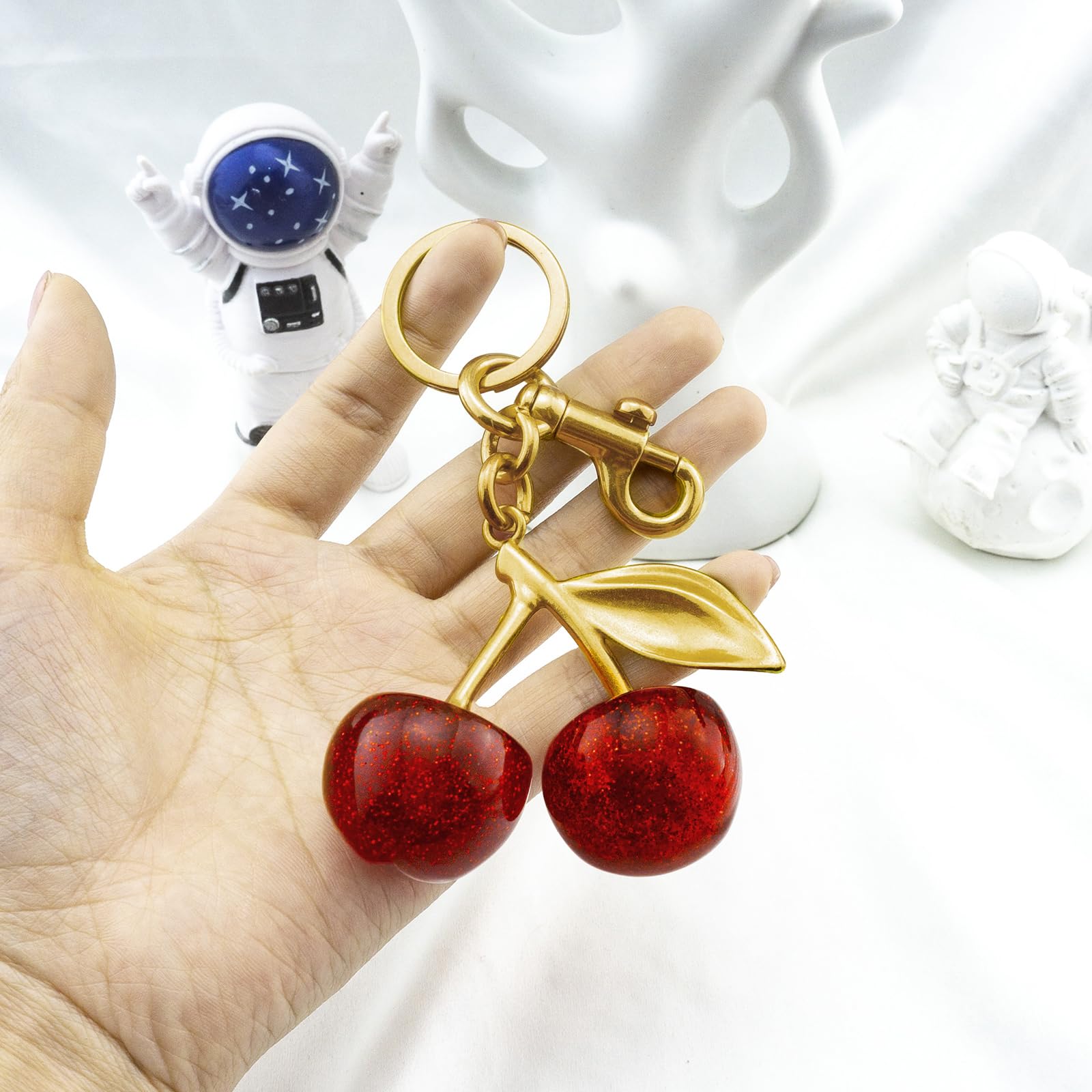 2025 Dedicate Keychain Cherry Purse Charm for Women Valentine Bag Gifts- Cherry Bag Charm Purse Charm Keychain