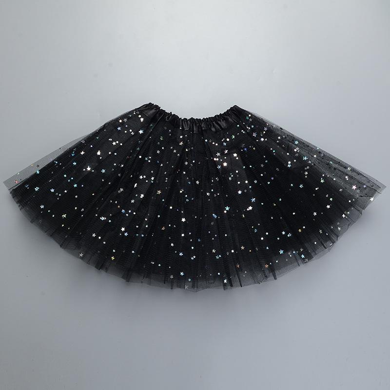 Girls Tulle Star Short Tutu Skirt Children Fancy Ballet Dancewear Party Costume Ball Gown Mini Skirt
