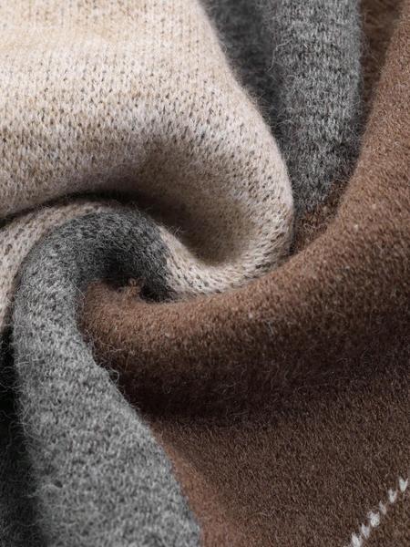 Women's Plaid V Neck Long Sleeve Pullover Sweater, Autumn Winter Loose-Fit Colorblock Casual Fashion Cozy Knit Top, Knitwear