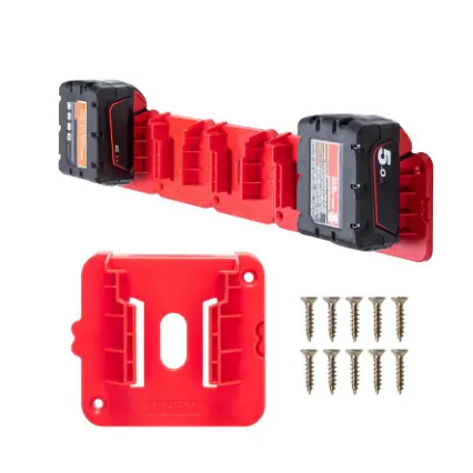 Wall Mountable Battery Holder with Screw for 18V Battery Series Keep Your Area Neat Strength Lightweight Holder