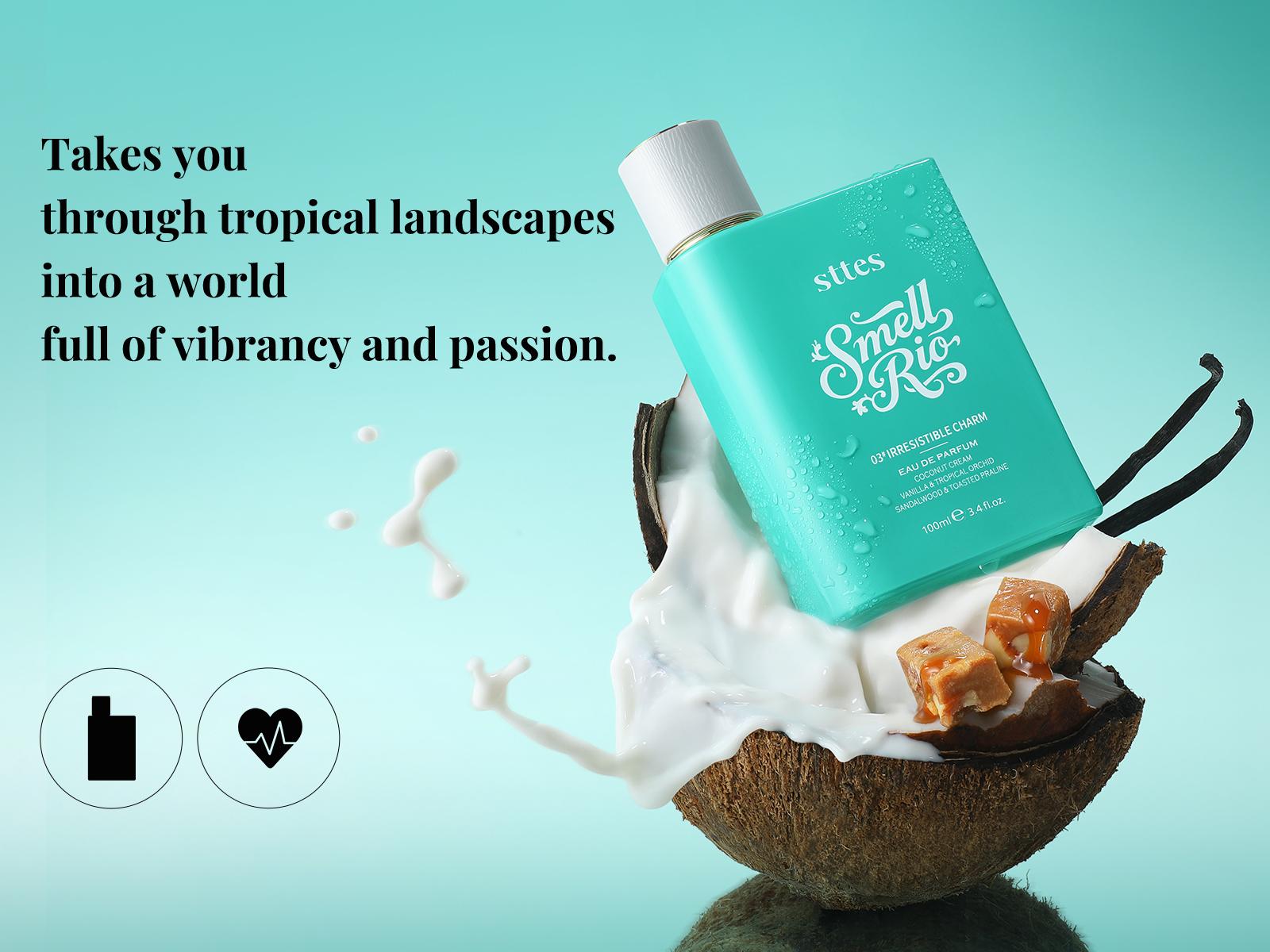 New Sttes Perfume 03# (Original Irresistible Charm) – Eau de Parfum for Women – Richer Scent, Longer Lasting – Coconut Cream, Vanilla, Toasted Praline – Perfumes & Fragrances (100ml / 3.4 fl oz)