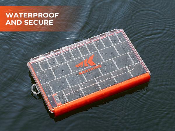 KastKing HyperSeal Waterproof Tackle Box, Waterproof 3700 Tackle Trays, Fishing Tackle Box Organizer with Removable Dividers, Lure Box and Terminal Tackle Storage
