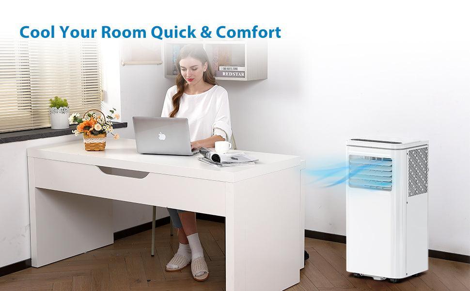 GARVEE Portable AC/Dehumidifier & Fan - 3-In-1, 8000 BTU 115V~, Suitable for 250-350 Sq.Ft