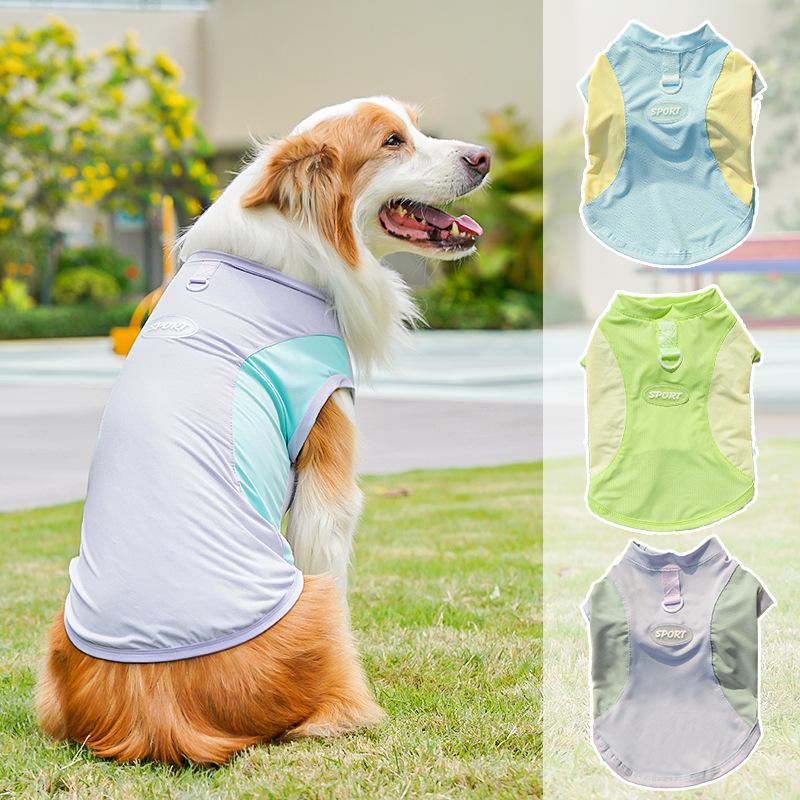 Small, Medium, Large Doggie Ice Silk Spring and Summer Dog Clothes, Cat Clothing Supplies, Cool and Cool Clothes for Sun Protection, Golden Retrievers, Pugs, Yorkies
