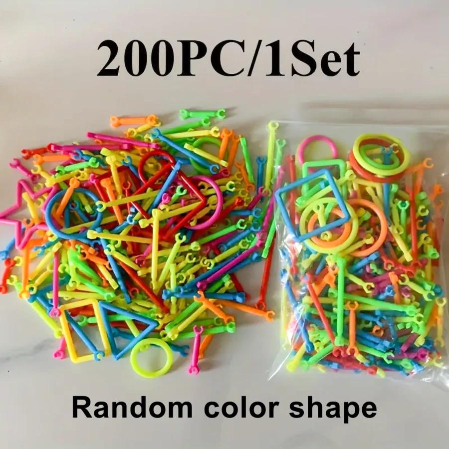 100/200pcs STEM Magic Wand Building Blocks Set - Teens Constructive Toy, Inspiring Imagination, Engineering Kit, Multicolor Shapes, Perfect Gift For Birthday, Holiday, Back To School