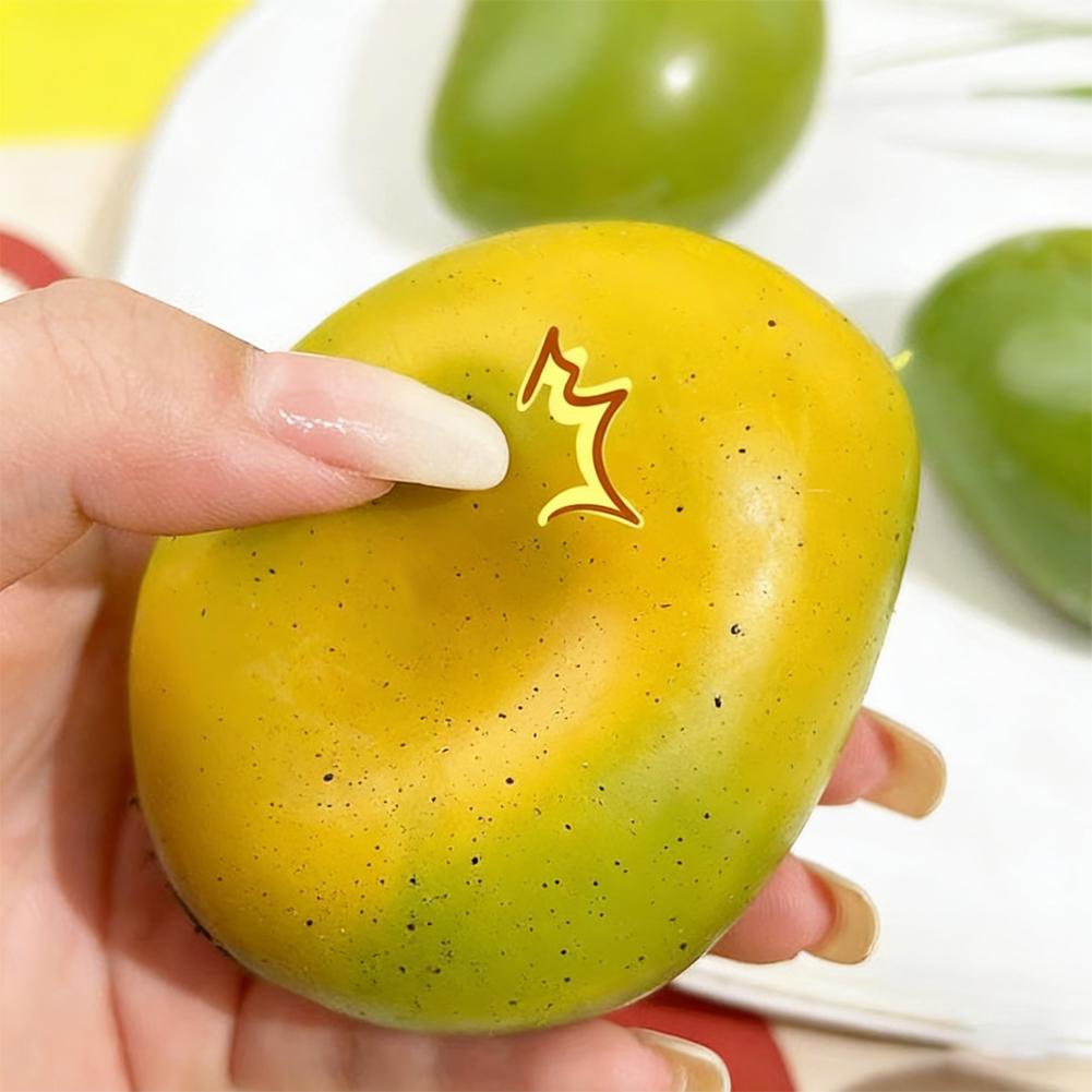 Mango Squishy Slow Rising Crystal Mud Home Decor Party Favors, Strawberry Fruit Squishies Sensory Fidget Toys for Adults & Kids